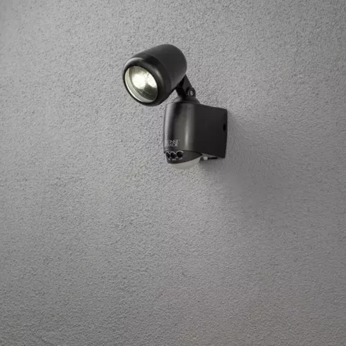 Væglampe LED Prato IP44 Sort Konstsmide