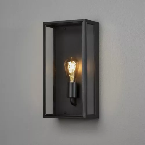 Væglampe Stor Carpi E27 230-240V IP44 Sort Konstsmide