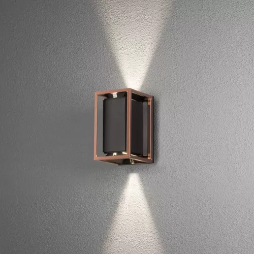 Vale Væglampe LED 2x5W 230V IP44 Sort Konstsmide