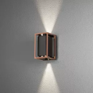 Vale Wall Light LED 2x5W 230V IP44 Black Konstsmide