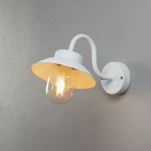 Vega Mini Wall Light E27 230-240V IP44 White Konstsmide