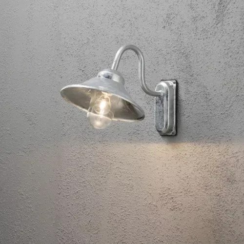 Vega Wall Light E27 230-240V IP23 Galvanized Konstsmide