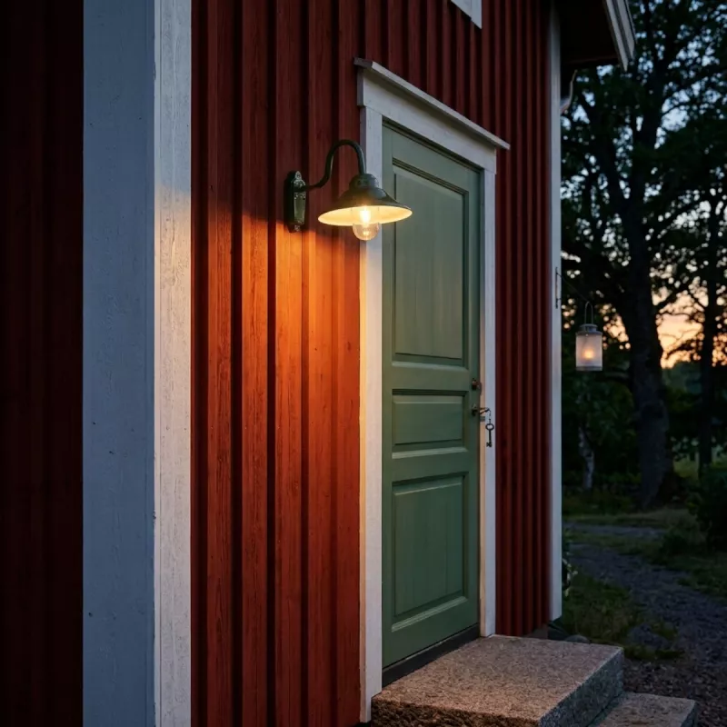 Vega Vägglykta E27 230-240V IP23 Grön Konstsmide