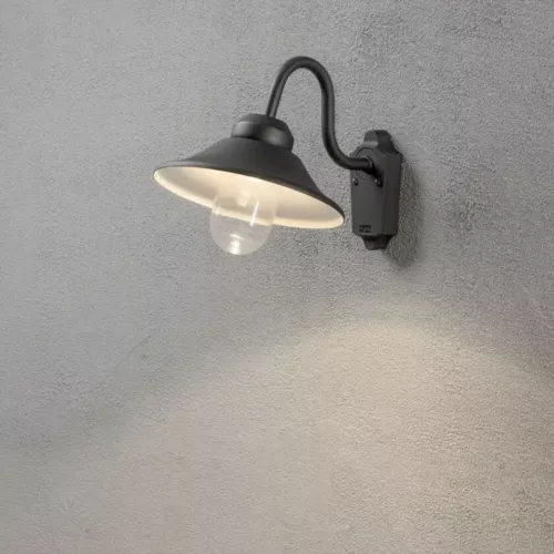 Vega Væglampe LED 230-240V IP44 Sort Konstsmide