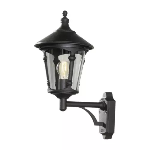 Virgo Væglampe E27 230-240V IP23 Sort Konstsmide