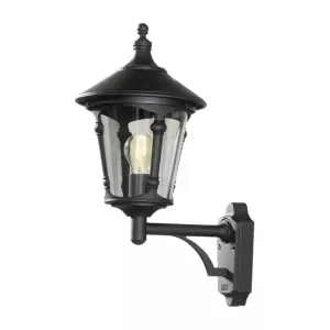 Virgo Væglampe E27 230-240V IP23 Sort Konstsmide