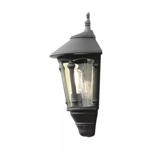 Virgo Vægloftlampe E27 230-240V IP23 Sort Konstsmide