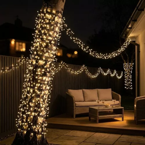 Bliss Festoon Lighting 5m with 500 LED 9W 12V IP44 Warm White LightsOn