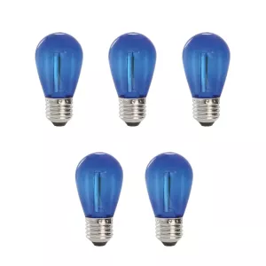Deco Bulb E27 0.3W 12V 30lm IP44 Blue 5pcs LightsOn