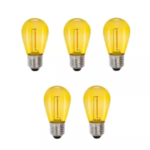Deco Bulb E27 0.3W 12V 30lm IP44 Yellow 5pcs LightsOn
