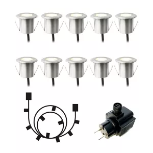 Dexter Decklights 0.5W 12V 20lm IP67 Silver 10pcs LightsOn