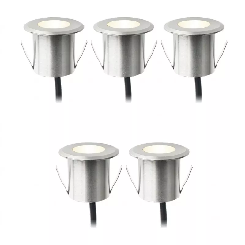 Dexter Havelamper 0,5W 12V 20lm IP67 Sølv 5stk LightsOn