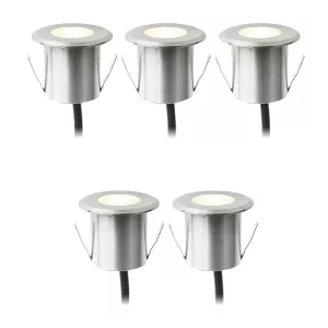 Dexter Decklights 0.5W 12V 20lm IP67 Silver 5pcs LightsOn
