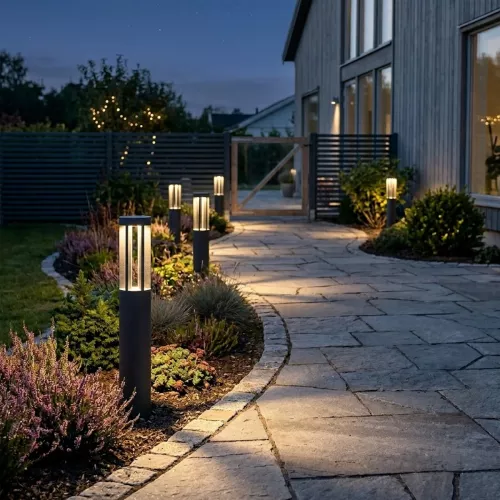 Helix Bollard 73cm 8W 12V 560lm IP65 Warm White LightsOn