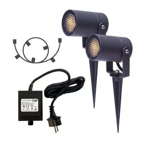 Luna Starter Kit Inground Spotlight Dark Gray LightsOn