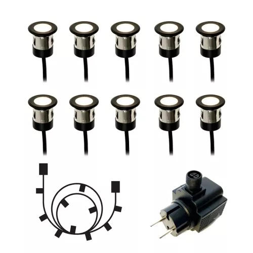 Orion Decklight 0.5W 12V 20lm IP65 Black 10pcs LightsOn