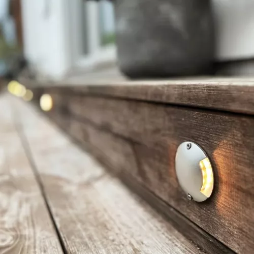 Zenit Duo Lighting Wooden Deck 1W 12V Silver 5pcs LightsOn
