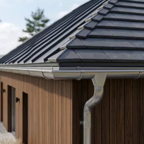 Tagrendehjørne RVI Indvendigt Hjørne 125mm 90° Sølvmetallic Lindab 97357