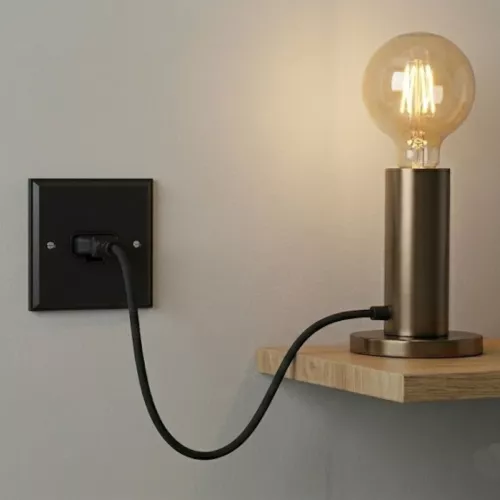 DCL Lampestikdåse Til Væg Firkantet Sort Malmbergs 1893327