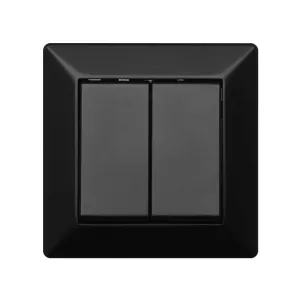 Delta-Afbryder Uden Glødelampe Dobbelttrins 10AX IP20 Sort Malmbergs 1893825