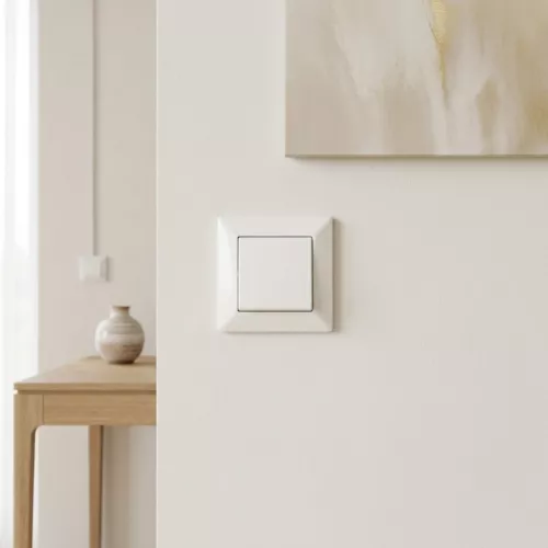 Delta Power-Afbryder Uden Glødelampe Ral 9001 Malmbergs 1893420