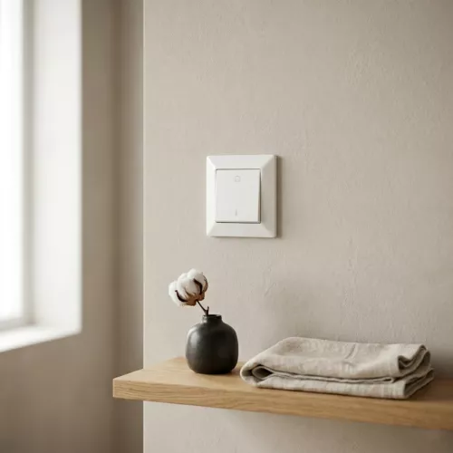 Delta Power-Afbryder Uden Glødelampe Ral 9001 Malmbergs 1893432
