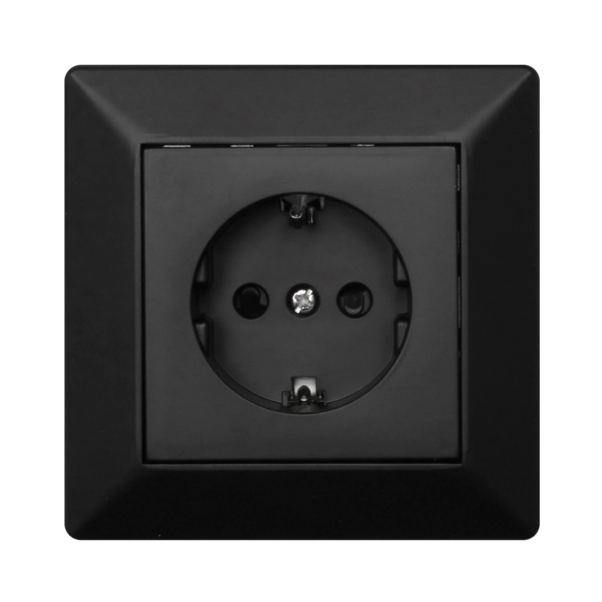 Delta Vægstikkontakt 1-Vejs Med Jordforbindelse 16A IP20 Sort Malmbergs 1893809