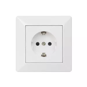 Delta Stikkontakt 1-Vejs Med Jord Hurtigtilslutning 16A IP20 Cremehvid Malmbergs 1893408