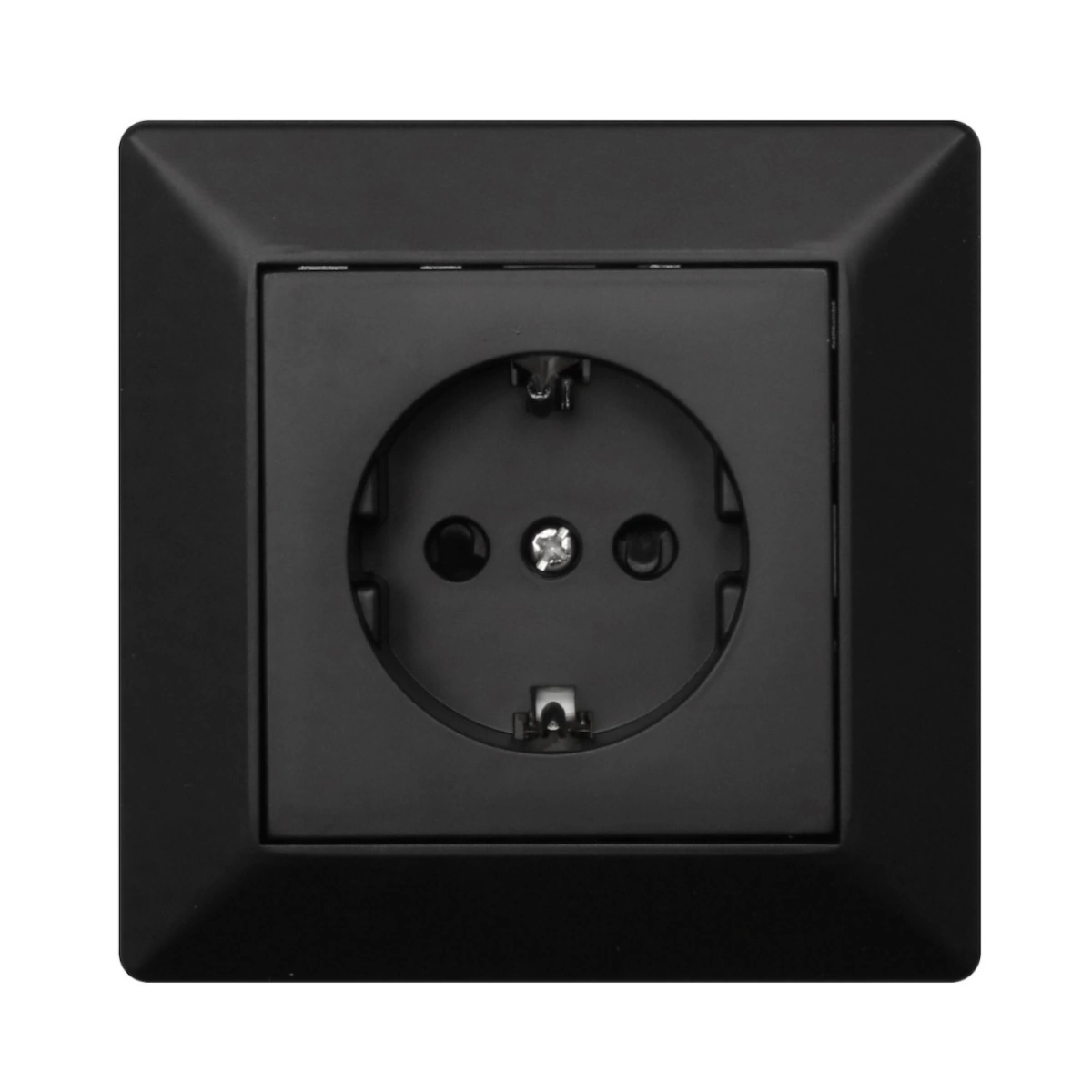 Delta Vægstikkontakt 1-Vejs Med Jordforbindelse 16A IP20 Sort Malmbergs 1893808