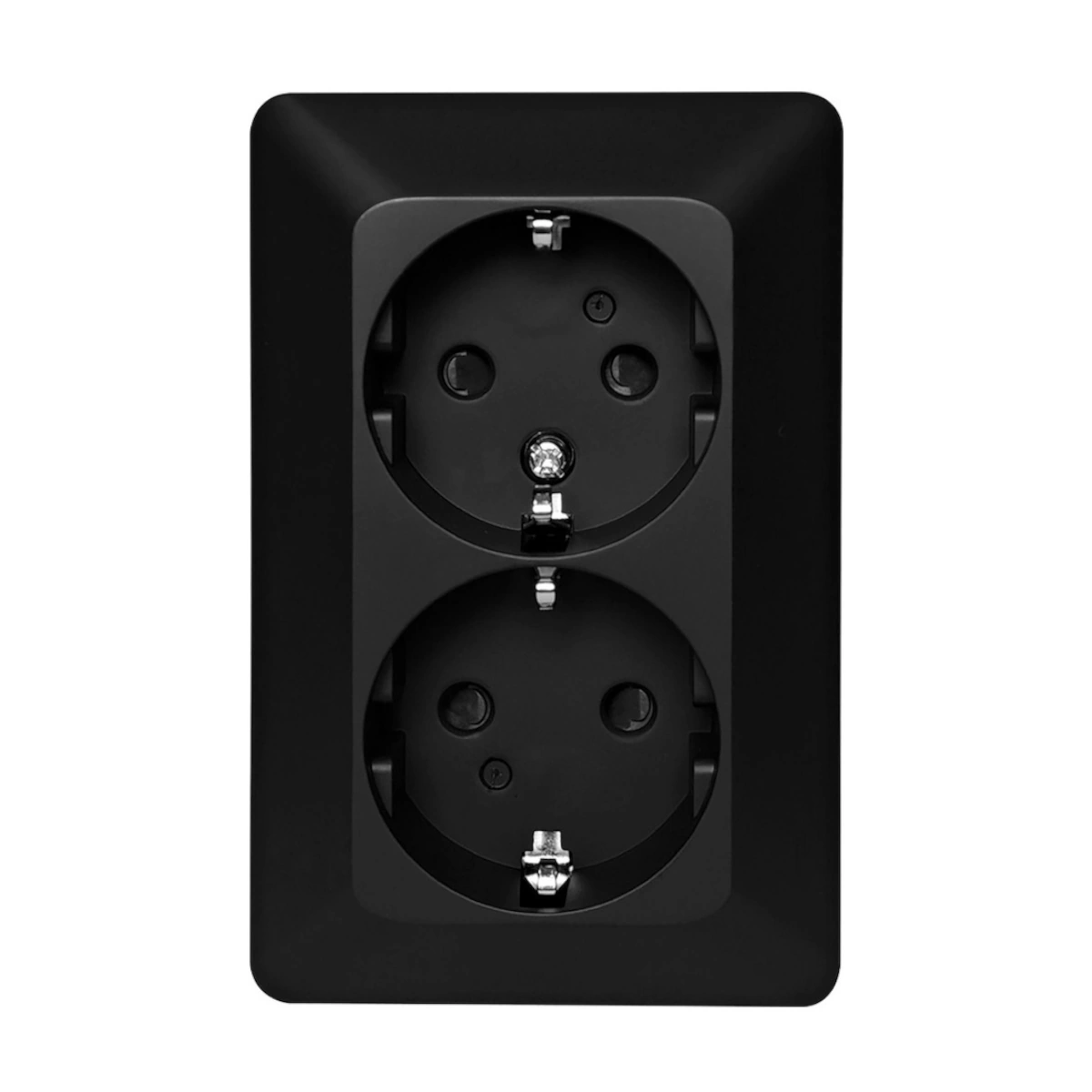 Delta Vägguttag 2-Vägs Med Jord 16A 250V Svart Malmbergs 1893811