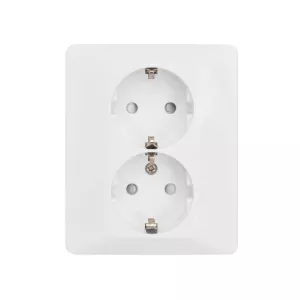 Delta-Vægstik Forsænket 2-Vejs Med Jord Ral 9001 Malmbergs 1893414