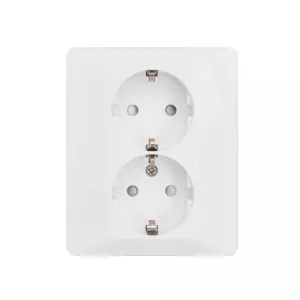 Delta Vägguttag Infällt Lågbyggande 2-Vägs Med Jord Cremevit Malmbergs 1893415