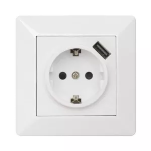 Delta Vægstikkontakt Med USB-Stikkontakt 1-Vejs Og 1xUSB 16A IP20 Malmbergs 1893740