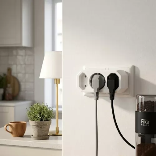 Afgreningsstik 1Xshuko+2Xeuro Hvid Malmbergs 19250018