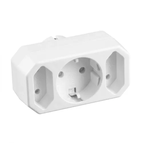 Afgreningsstik 1Xshuko+2Xeuro Hvid Malmbergs 19250018