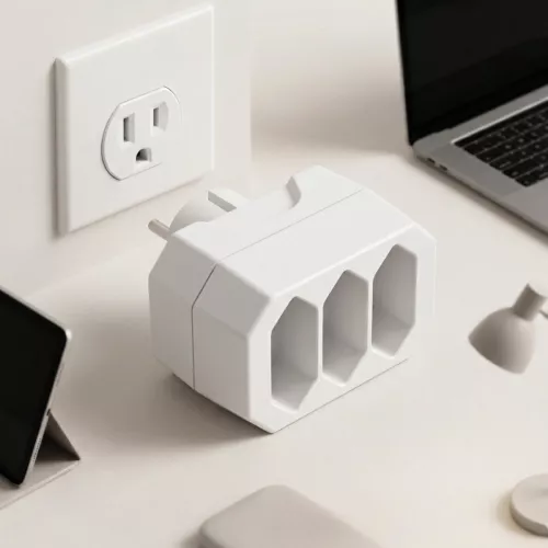 Afgreningsstik Euro 3-Vejs Hvid Malmbergs 19250038