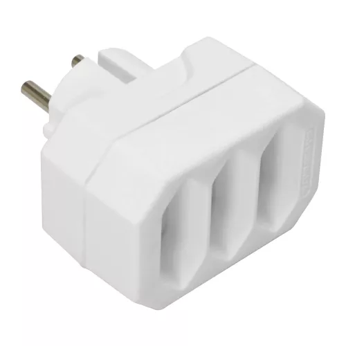 Afgreningsstik Euro 3-Vejs Hvid Malmbergs 19250038