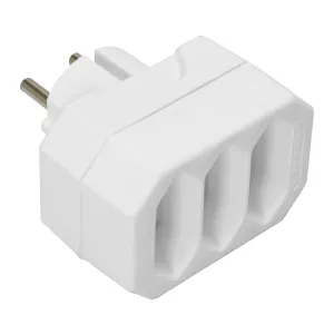 Afgreningsstik Euro 3-Vejs Hvid Malmbergs 19250038