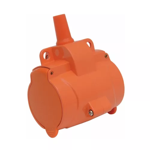 Power Outlet With Earth 2-Way IP44 Orange Malmbergs 2403939