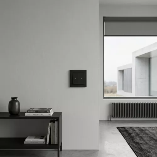 Blind Switch Optima Matt Black Quick Connection Malmbergs 1894454