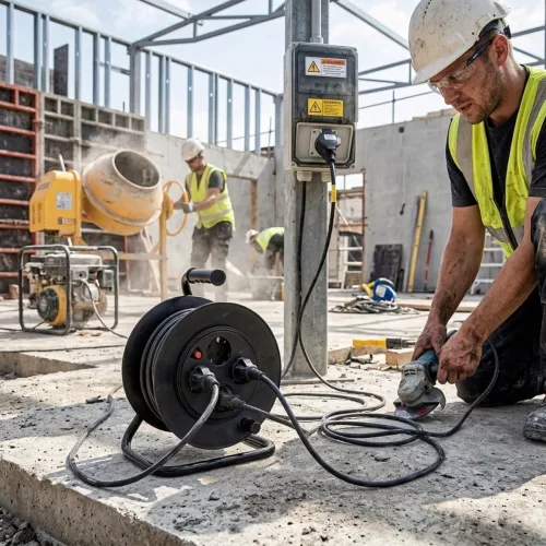 Kabeltromle 10m H05VV-F (RKK) 3G1,0mm² IP20 Sort Malmbergs 9924016