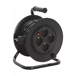 Cable Reel 10m H05VV-F (RKK) 3G1.0mm² IP20 Black Malmbergs 9924016