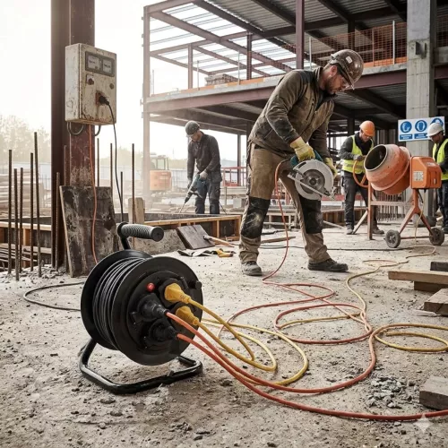 Kabeltromle 20m H05RR-F (RDV) 3G1,0mm² IP44 Sort Malmbergs 9924019