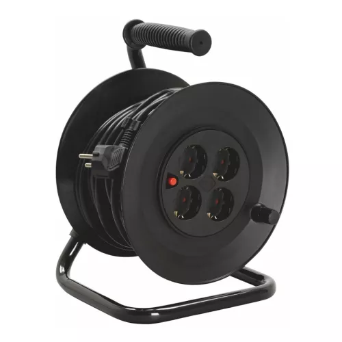 Kabeltromle 20m H05VV-F (RKK) 3G1,0mm² IP20 Sort Malmbergs 9924017