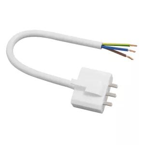 Lampeledning Med Jordet DCL Stik 20cm Hvid Malmbergs 18918658
