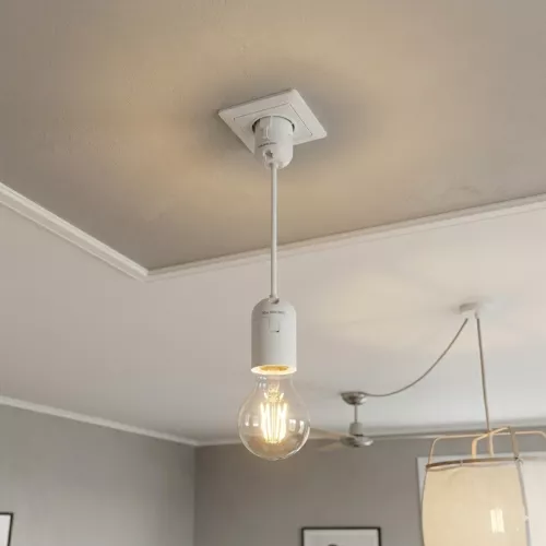 Lampeophæng Med DCL-Stikprop E27 20cm Hvid Malmbergs 79028068