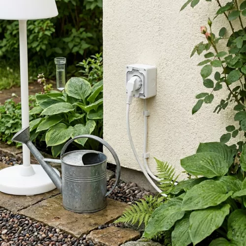 Stik Med Jord IP44 Hvid Malmbergs 19210208