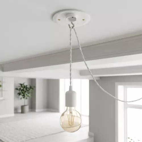 Ceiling Box Cover With Lamp Socket Nova 2-Pol White Malmbergs 18956248