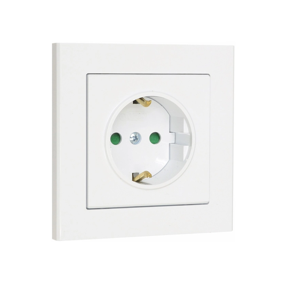 Wall Socket Optima 1-Way With Earth Screw-In White Malmbergs 1894521