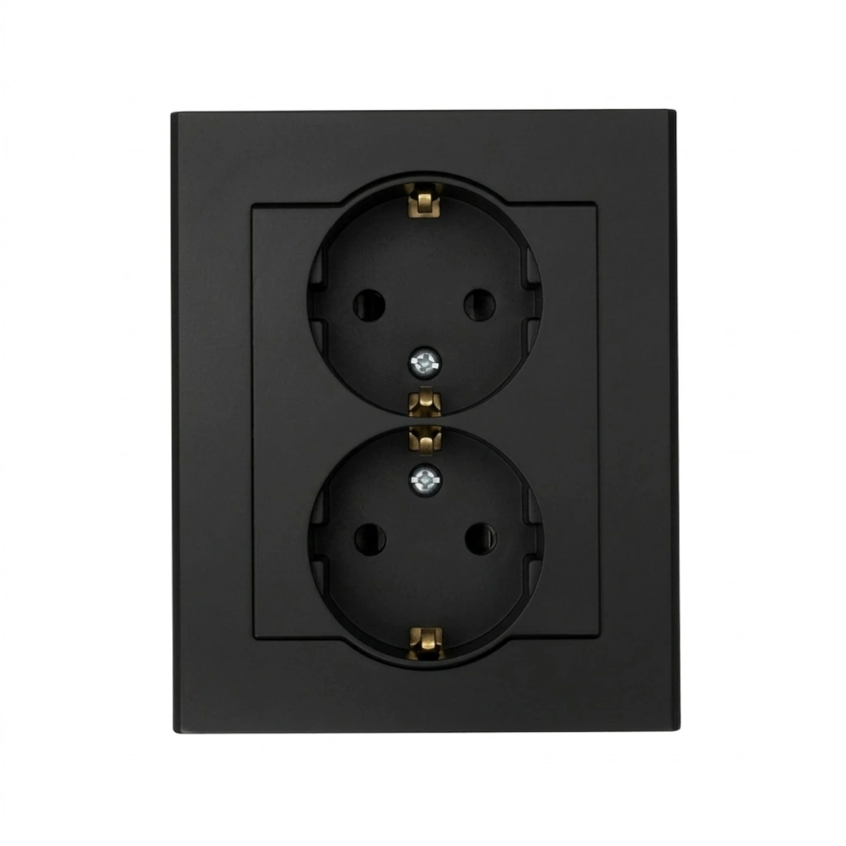 Wall Socket Optima 2-Way The Earth Screw-In Black Malmbergs 1894462